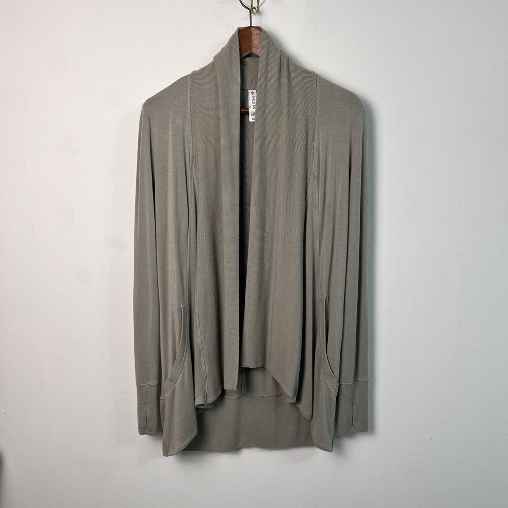 Women's Athleta Pranayama Waterfall Cardigan Size XSmall Sage Green